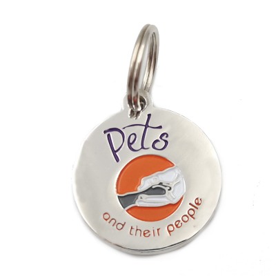 Customized 25mm metal pets and their people pet dog tag for wholesale