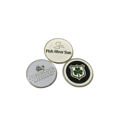 Custom metal golf logo magnetic ball marker wholesale