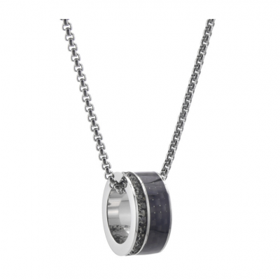 high quality Titanium steel silver ring pendant necklace