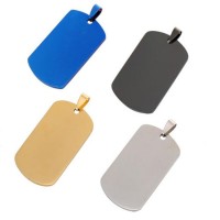 Custom blank gold black silver stainless steel dog tags military tags