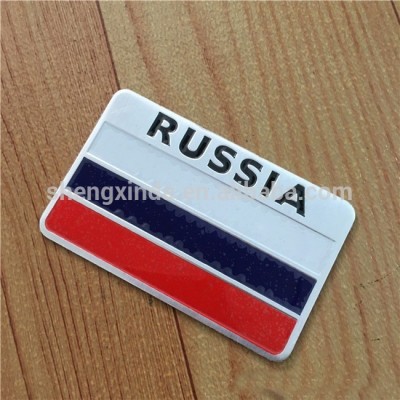 Custom Made Country Flag self-adhesive Metal Sticker Metal Car Emblem