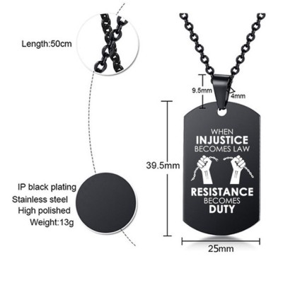 custom black lives matter stainless steel dog tags